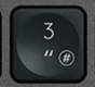 3 / " Replacement key AZERTY (FR) Black Logitech MX Keys