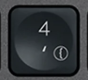 4 / ' Replacement key AZERTY (FR) Black Logitech MX Keys