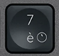 7 / è Replacement key AZERTY (FR) Black Logitech MX Keys