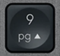 9 (Num) Replacement key AZERTY (FR) Black Logitech MX Keys