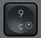 9 / ç Touche de remplacement AZERTY (FR) Noir Logitech MX Keys