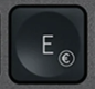 E / € Replacement key AZERTY (FR) Black Logitech MX Keys