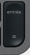 Entrée (Num) Touche de remplacement AZERTY (FR) Noir Logitech MX Keys