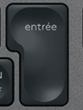 Entrée Touche de remplacement AZERTY (FR) Noir Logitech MX Keys