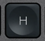 H Replacement key AZERTY (FR) Black Logitech MX Keys