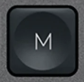 M Replacement key AZERTY (FR) Black Logitech MX Keys