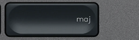 Shift (R) Touche de remplacement AZERTY (FR) Noir Logitech MX Keys
