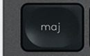 Shift (L) Replacement key AZERTY (FR) Black Logitech MX Keys