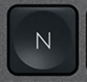 N Replacement key AZERTY (FR) Black Logitech MX Keys