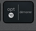 Opt / Win (L) Touche de remplacement AZERTY (FR) Noir Logitech MX Keys
