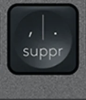 Suppr (Num) Touche de remplacement AZERTY (FR) Noir Logitech MX Keys