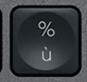 % / ù Replacement key Logitech MX Keys