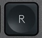 R Touche de remplacement AZERTY (FR) Noir Logitech MX Keys