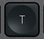 T Replacement key AZERTY (FR) Black Logitech MX Keys