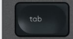 Tab Replacement key AZERTY (FR) Black Logitech MX Keys