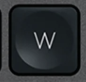 W Replacement key AZERTY (FR) Black Logitech MX Keys