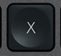 X Replacement key AZERTY (FR) Black Logitech MX Keys