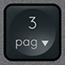 3 (Num) Tasto di ricambio QWERTY (IT) Nero Logitech MX Keys