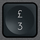 3 / £ Tasto di ricambio QWERTY (IT) Nero Logitech MX Keys