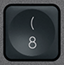 8 / ( Tasto di ricambio QWERTY (IT) Nero Logitech MX Keys