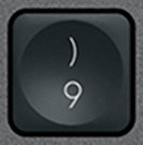 9 / ) Tasto di ricambio QWERTY (IT) Nero Logitech MX Keys