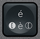 è / é Tasto di ricambio QWERTY (IT) Nero Logitech MX Keys