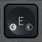 E / € Replacement key QWERTY (IT) Black Logitech MX Keys