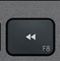 F8 Replacement key QWERTY (IT) Black Logitech MX Keys