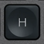 H Replacement key Logitech MX Keys
