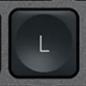 L Replacement key QWERTY (IT) Black Logitech MX Keys