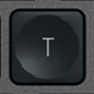 T Replacement key QWERTY (IT) Black Logitech MX Keys