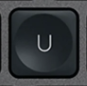 U Replacement key QWERTY (IT) Black Logitech MX Keys