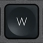 W Replacement key QWERTY (IT) Black Logitech MX Keys