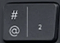 # / @ Replacement key Logitech ERGO K860