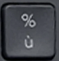 % / ù Replacement key Logitech ERGO K860