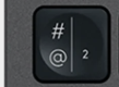 # / @ Replacement key Logitech ERGO K860