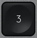 3 (Num) Tecla de repuesto AZERTY (FR) Negro Logitech MX Keys for Mac