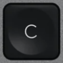 C Tasto di ricambio AZERTY (FR) Nero Logitech MX Keys for Mac