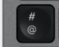 # / @ Replacement key Logitech MX Keys for Mac