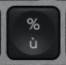 % / ù Replacement key Logitech MX Keys for Mac