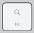 F4 Replacement key AZERTY (FR) White Apple Magic Keyboard
