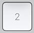 Pavé 2 Replacement key AZERTY (FR) White Apple Magic Keyboard avec pavé numérique