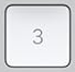 Pavé 3 Touche de remplacement AZERTY (FR) Blanc Apple Magic Keyboard avec pavé numérique