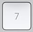 Pavé 7 Touche de remplacement AZERTY (FR) Blanc Apple Magic Keyboard avec pavé numérique
