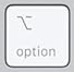 Option gauche ⌥ Touche de remplacement AZERTY (FR) Blanc Apple Magic Keyboard