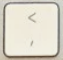 < / , Replacement key QWERTY (US) White Apple Magic Keyboard avec pavé numérique