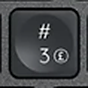 3 / # Reservetast QWERTY (nordisk) Svart Logitech MX Keys