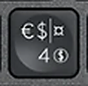 4 / € $ ¤ Reservetast QWERTY (nordisk) Svart Logitech MX Keys