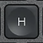 H Replacement key Logitech MX Keys