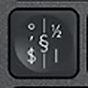 § / ½ Reservetast QWERTY (nordisk) Svart Logitech MX Keys